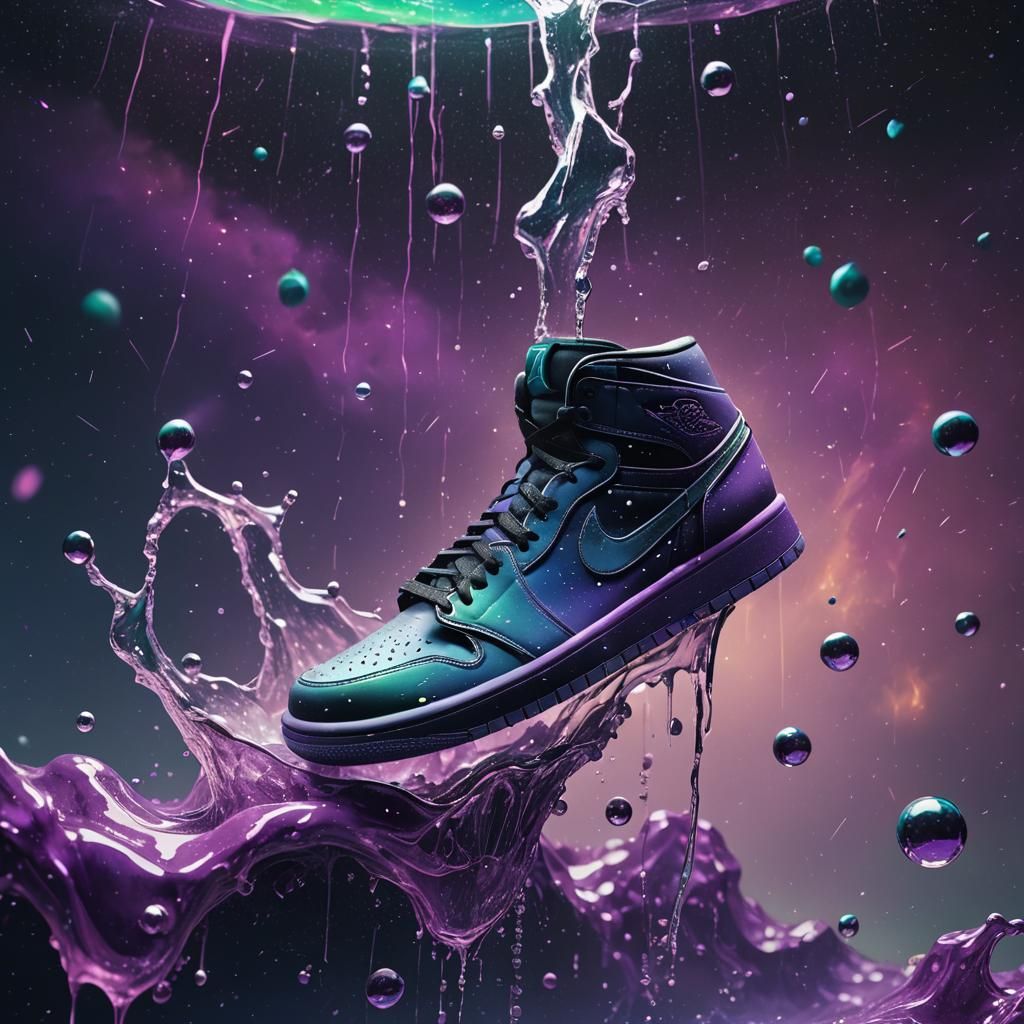 Air Jordan One Dripping Water in Space