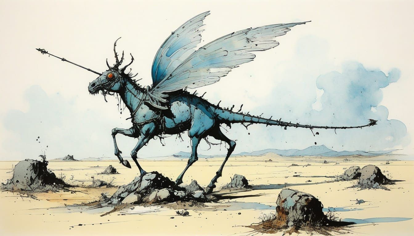 Surreal Fairies in Minimalist Style