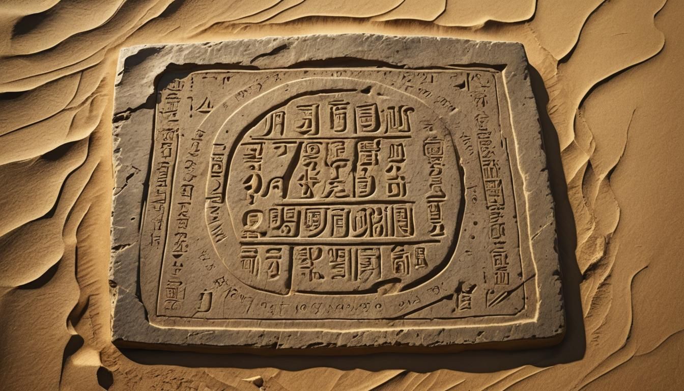 Stone Tablet Engraved with Stoic Principles