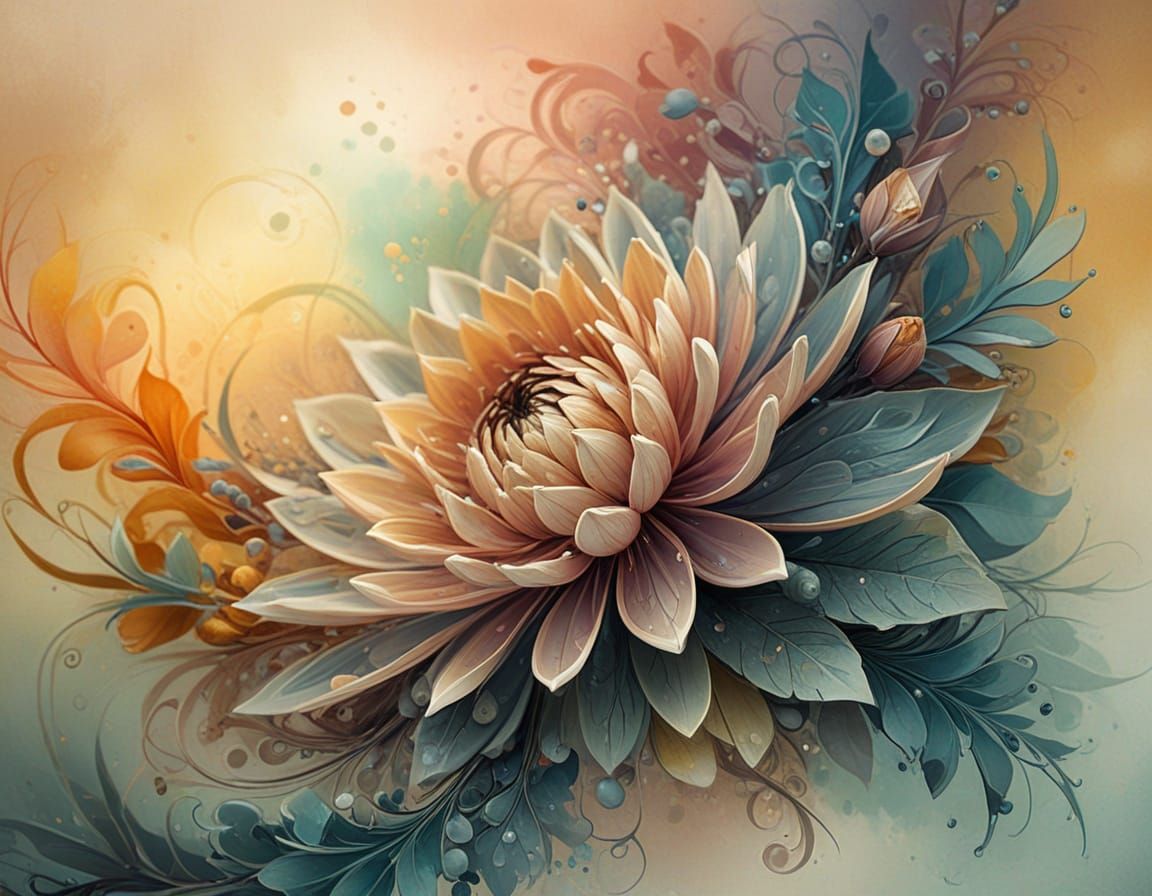 Whispers of Zen Bloom in Vibrant Abstraction