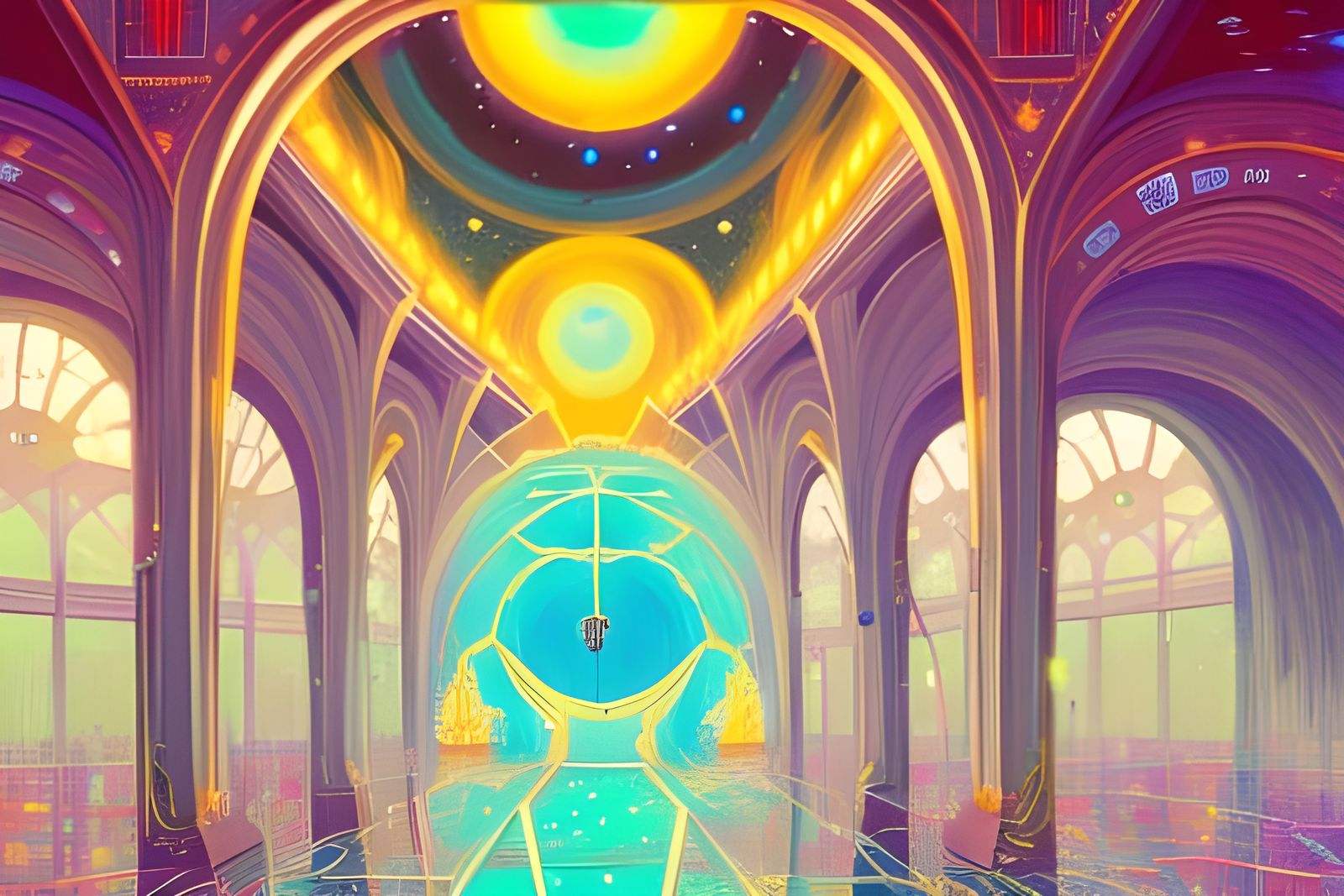 Luminous Star Arcade: A Galaxy at Night