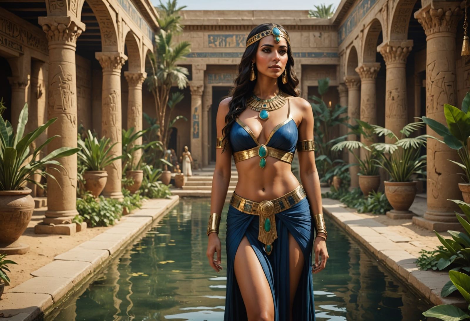Exotic Egyptian Princess in Revealing Attire