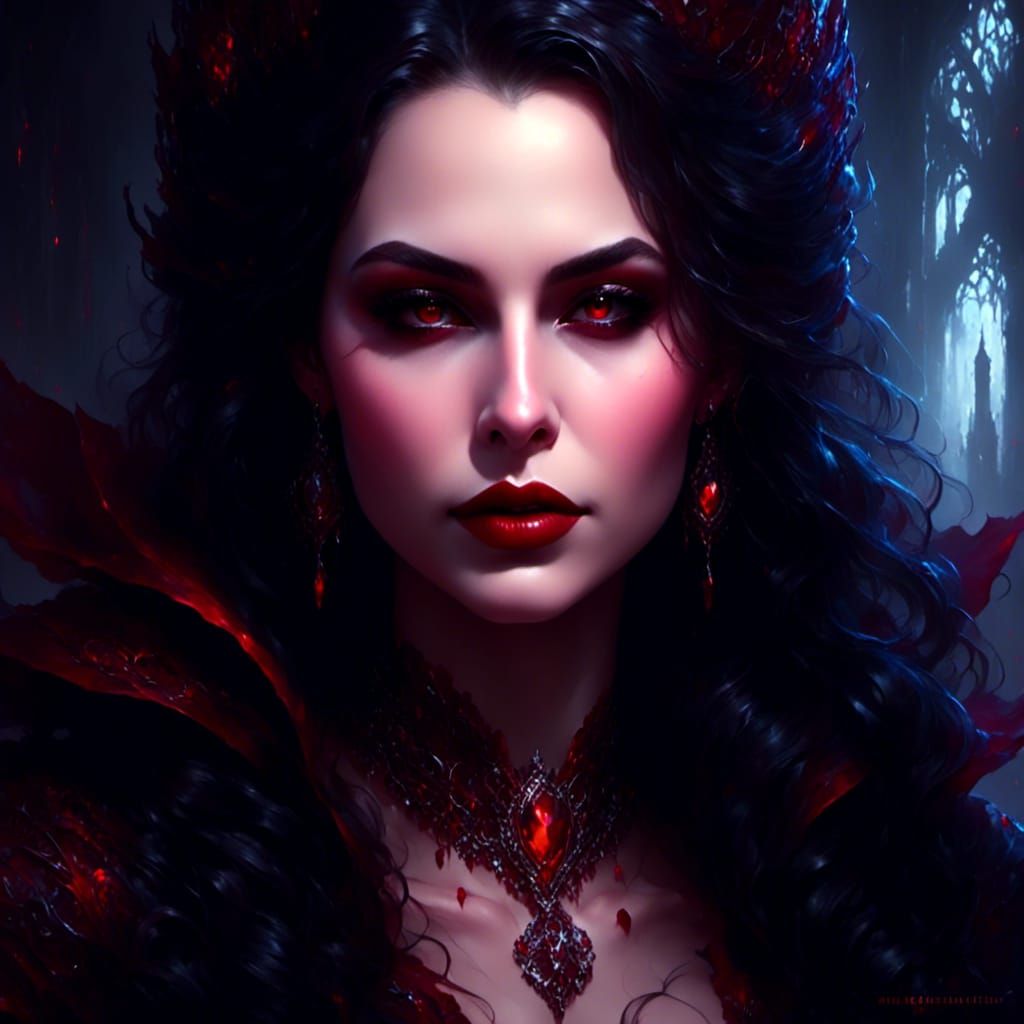 Justina Szilágyi de Horogszeg, Vampire Queen Portrait