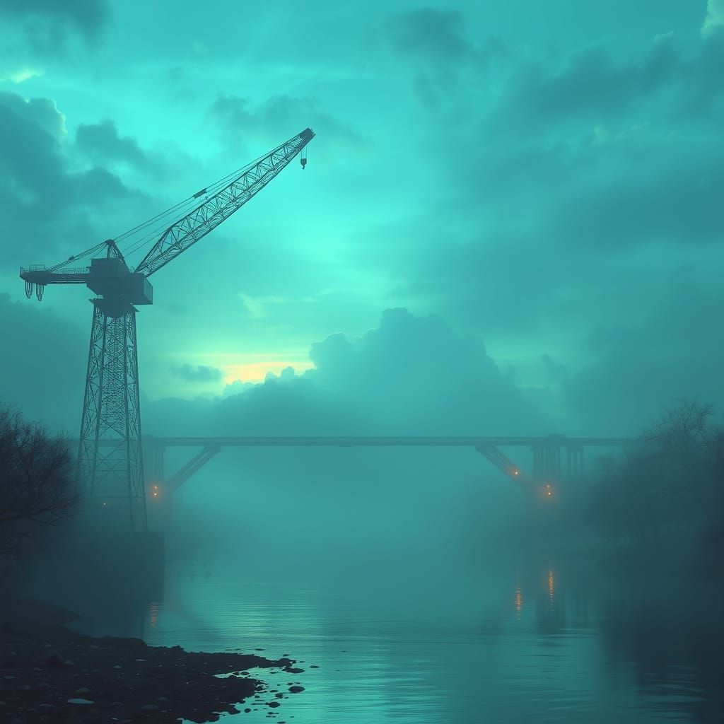 Turquoise crane