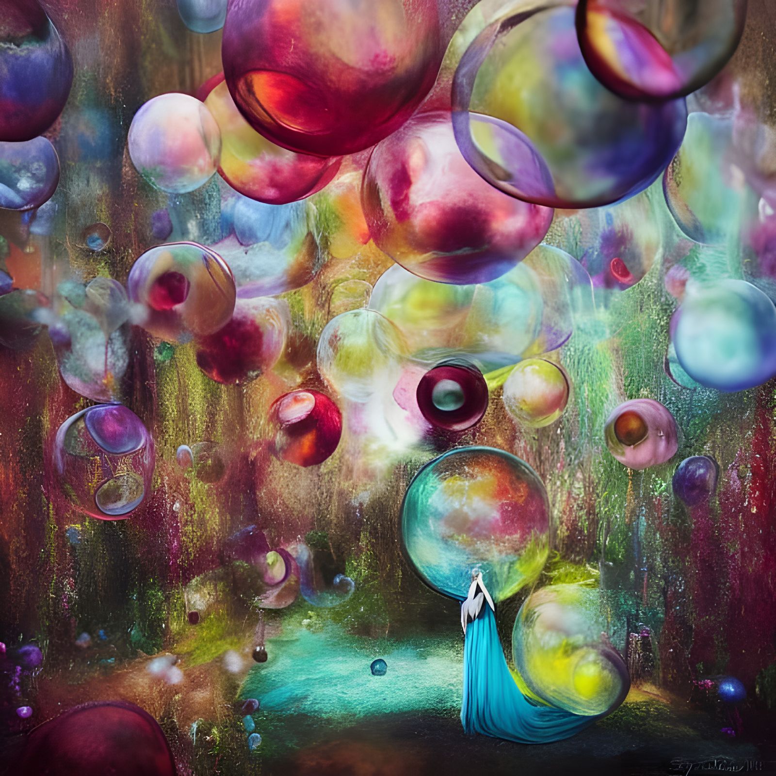 Colorful Worlds Inside Iridescent Bubbles