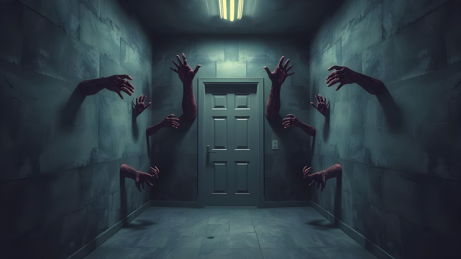 Zombie Escape: Hyperrealistic Room with Breaking Arms