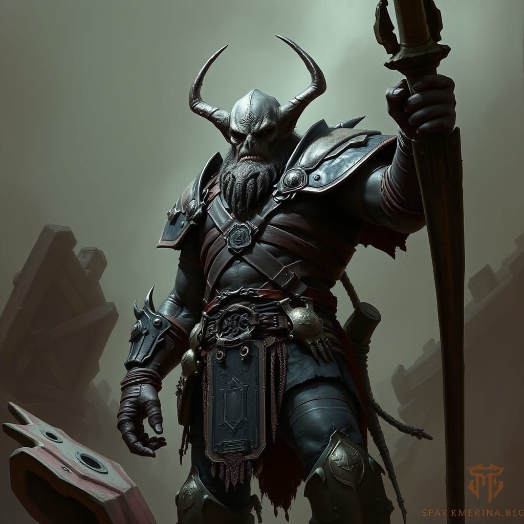 Ogre Guard in Dark Fantasy Style