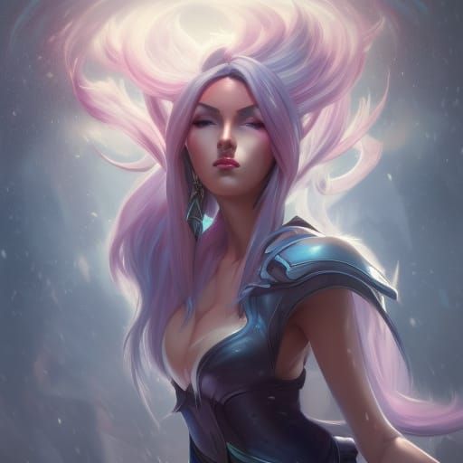 Ahri Portrait in Dynamic Lighting