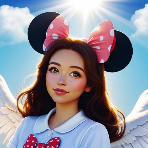 Disney Angel with Minnie Ears in Sunshine
