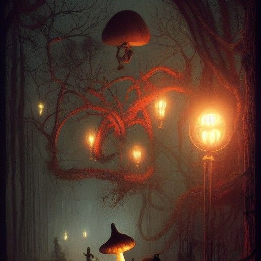 Amanita Mushrooms Playing Electro Jazz Music