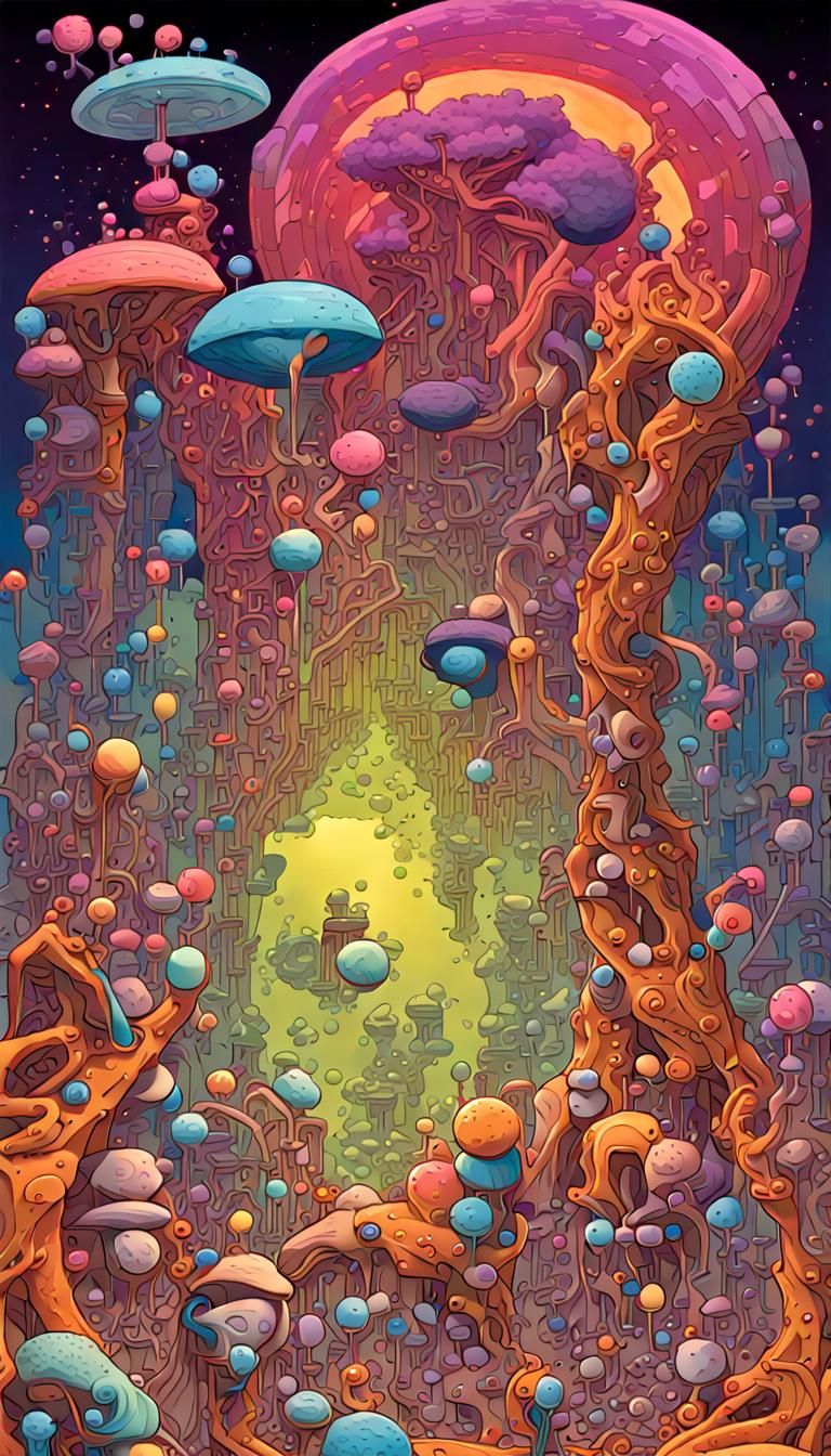 Humorous Surrealism in Tim Burton Style