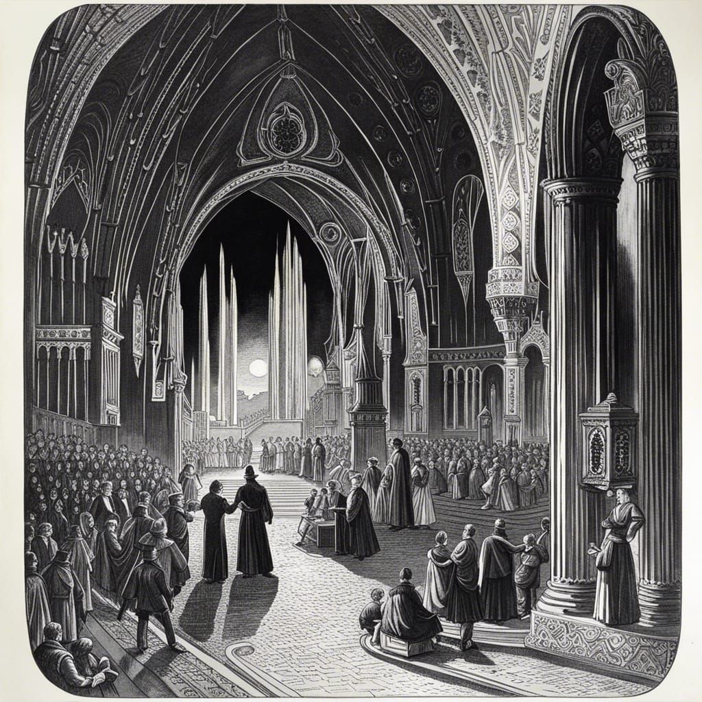 Crystal Cave Vintage Poster with Wizard