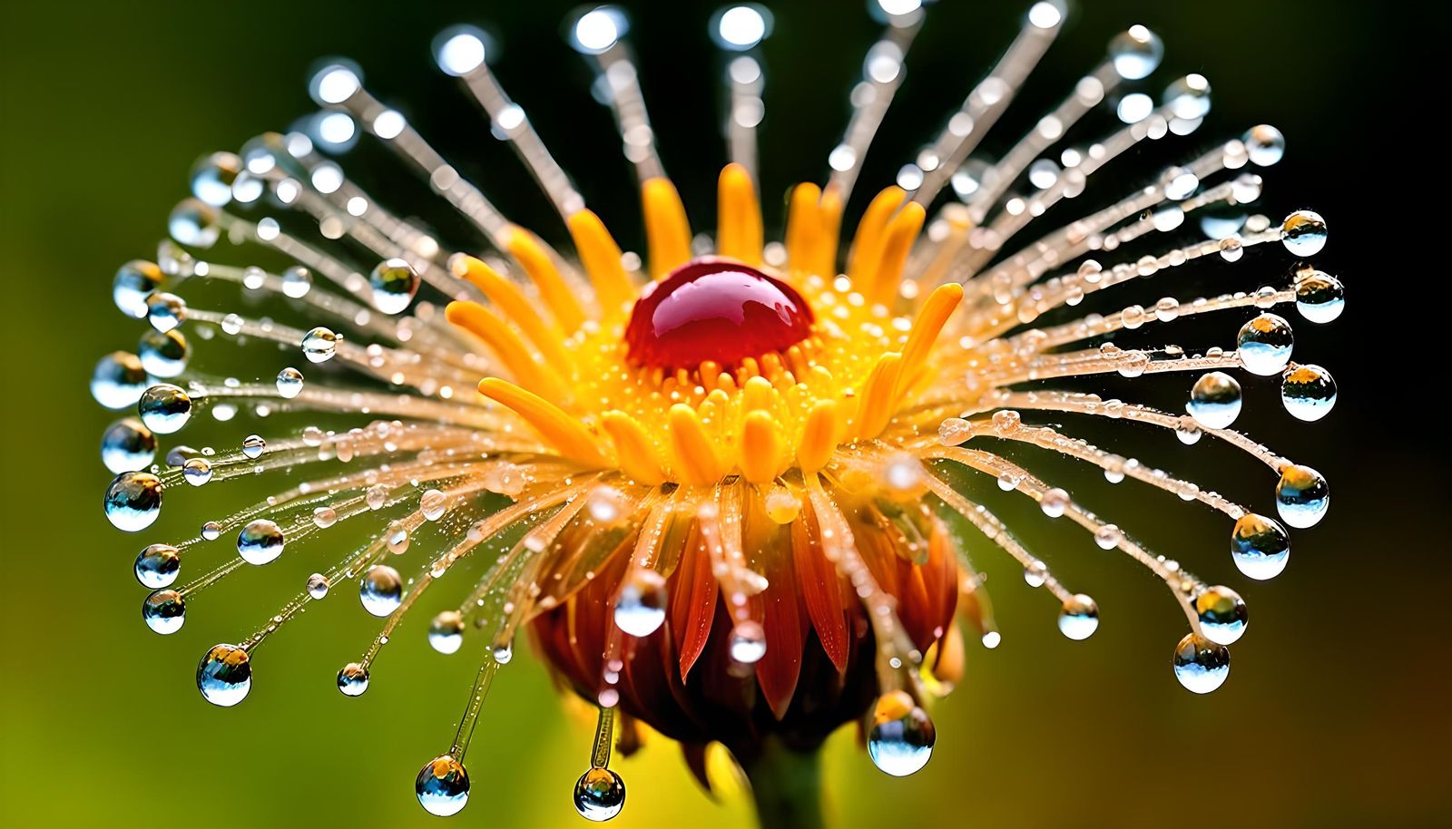 Dandelion Dewdrop Macro Photography in Studio Lighting