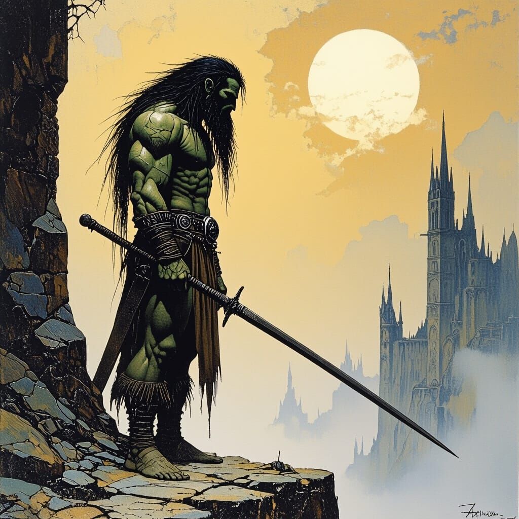 Cunning Barbarian Inspired by Dark Fantasy Masters