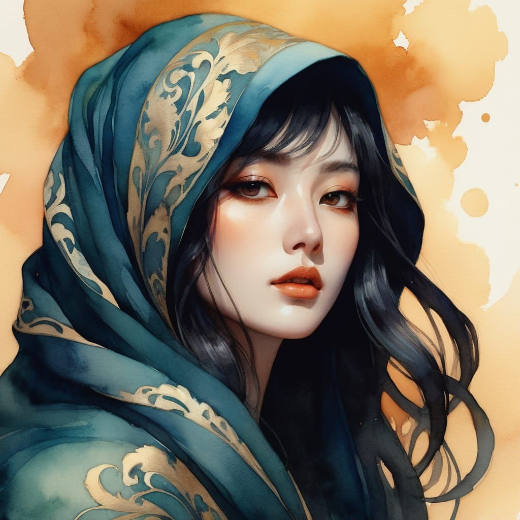 Ethereal Anime-Inspired Portrait of a Mystical Entity