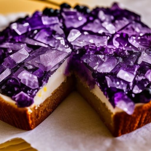 Amethyst Cake Slice: Professional Photography