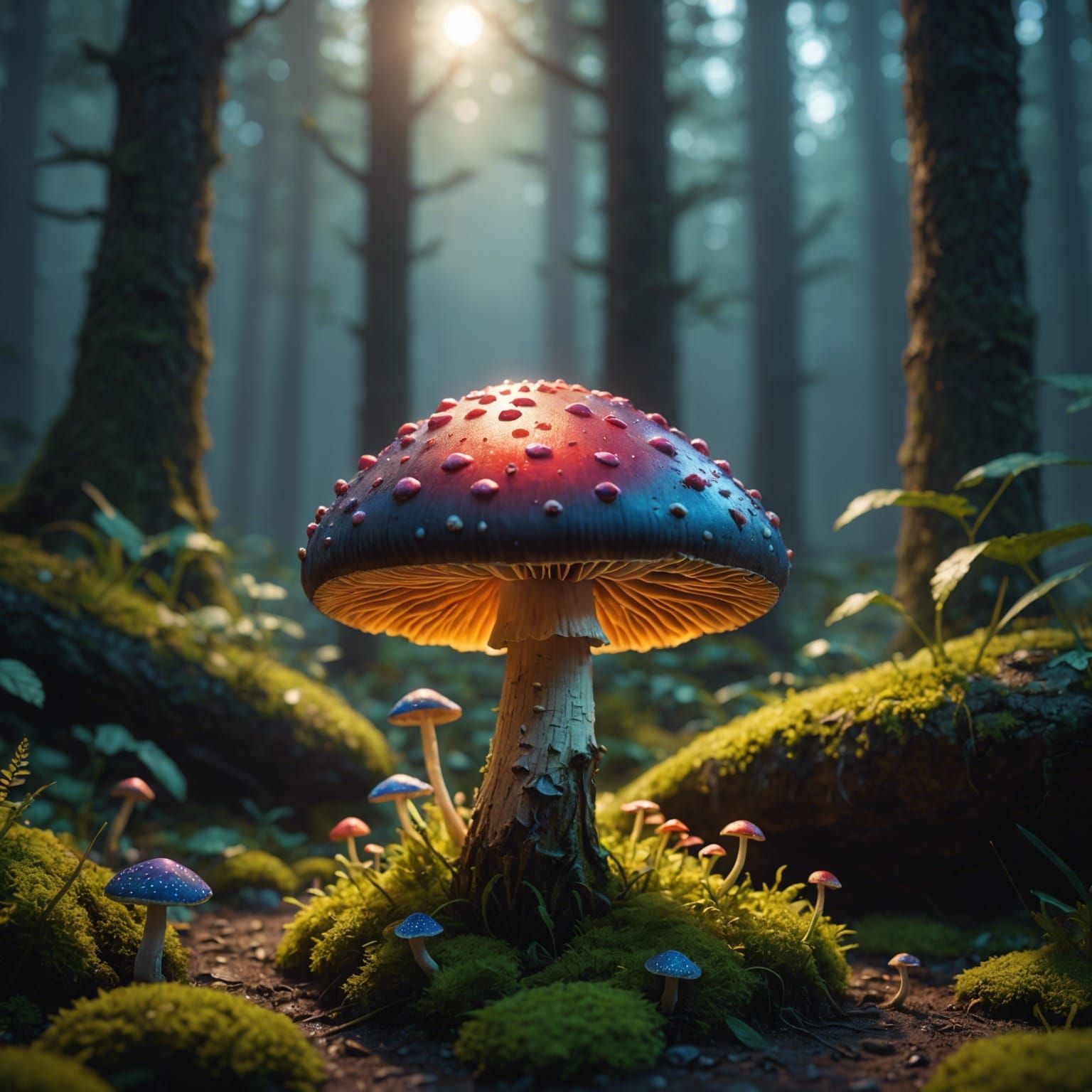 Glowing Magic Mushroom: Fantasy Concept Art