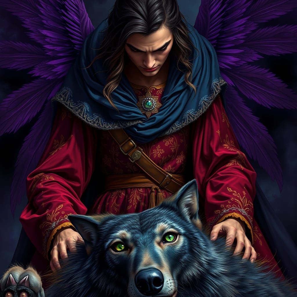 Elegant Dark Fantasy Hunter Conquers Fallen Werewolf