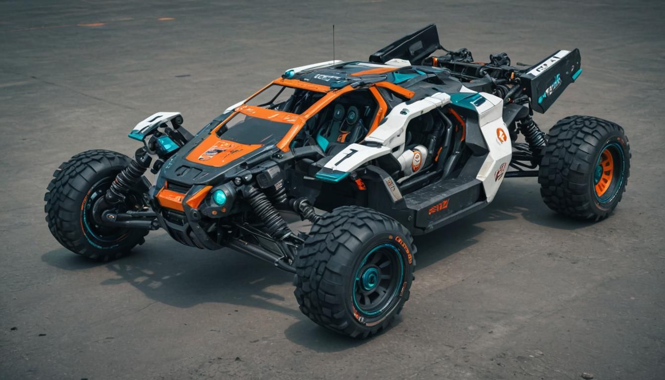 Cyberpunk Buggy with Japanese Logos
