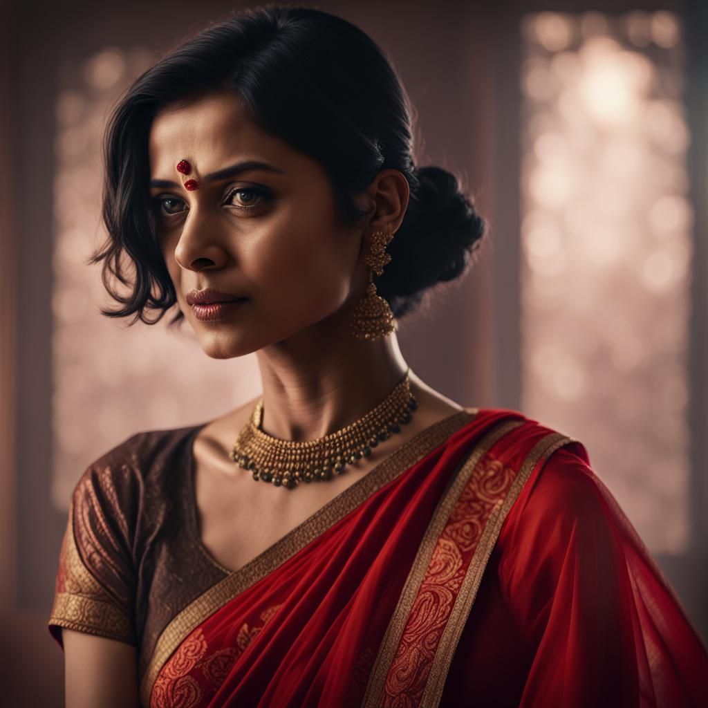 A full body front view portrait of short black hair,dark bro...