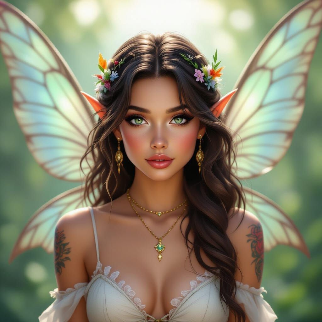 Bashful Fairy with Piercing Gaze