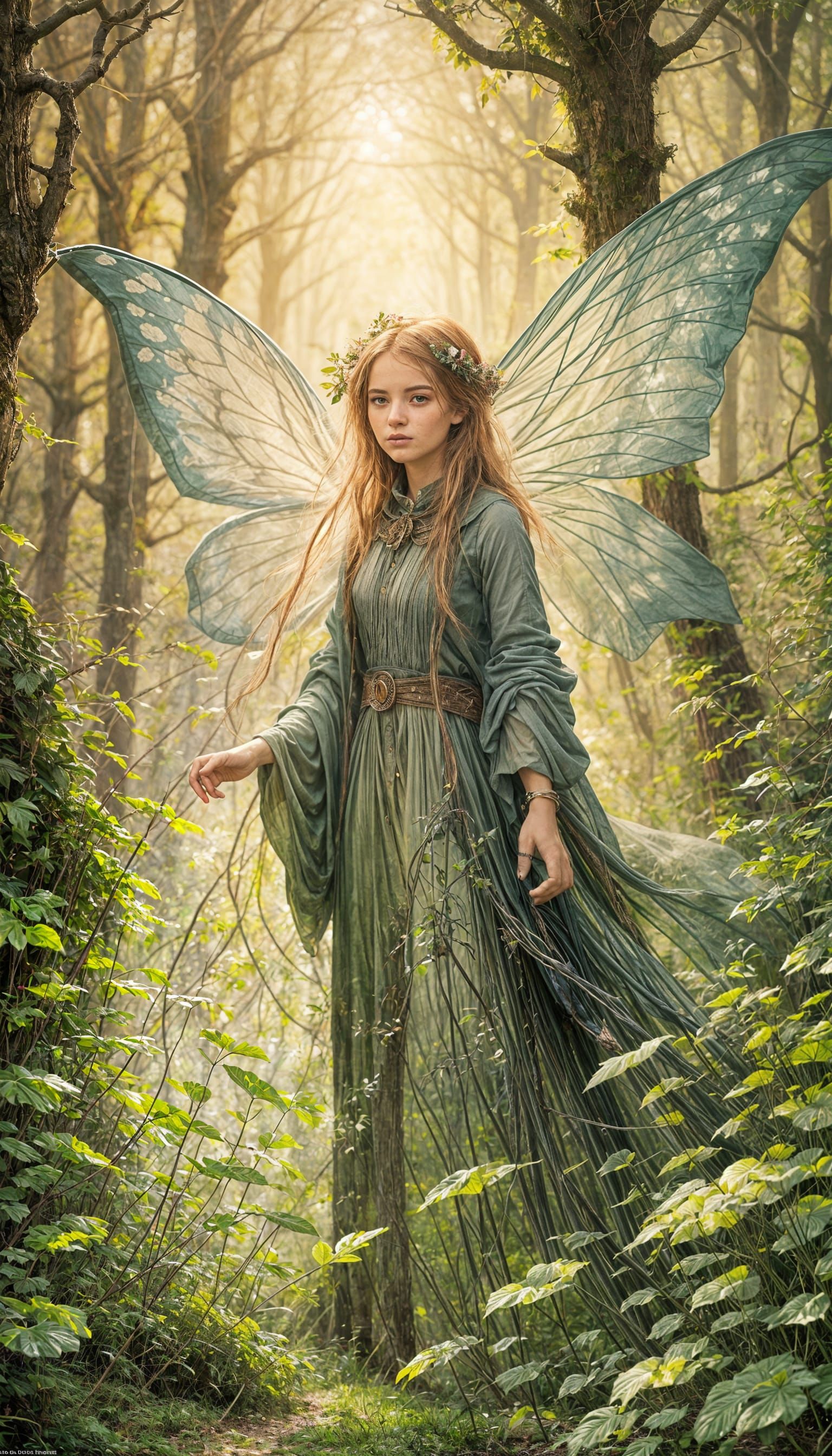 Mystical Fairy Queen in a Whimsical Landscape