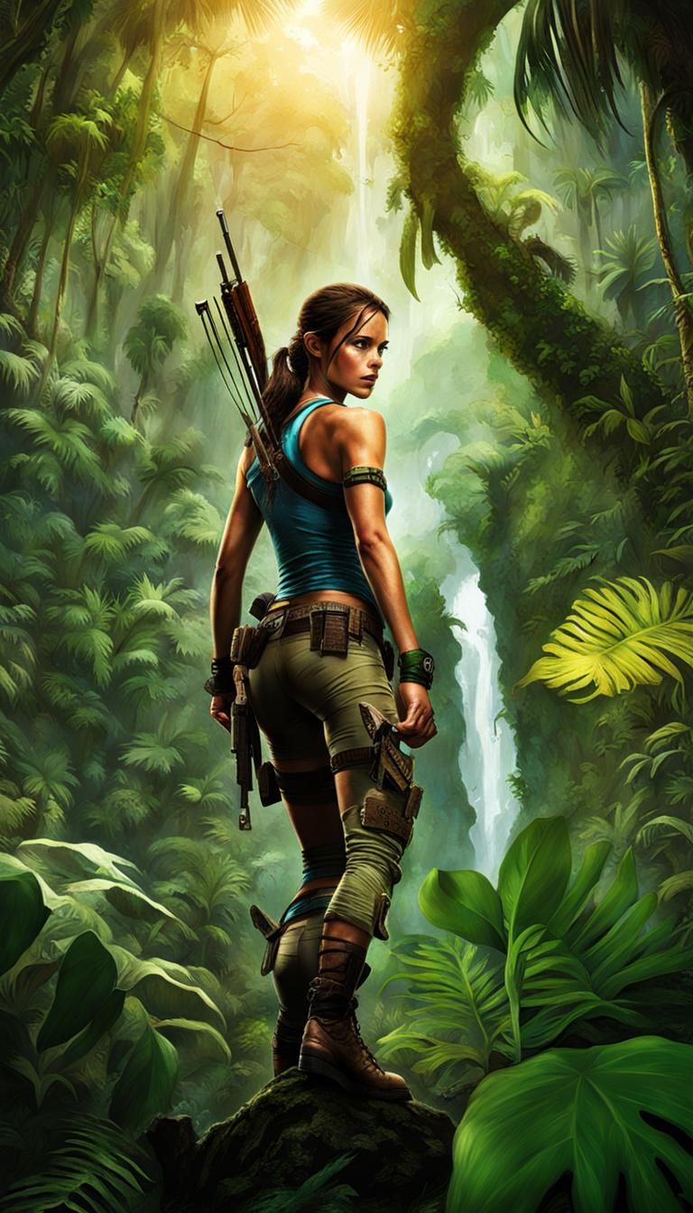 Lara Croft in Fantastical Puerto Rican Jungle