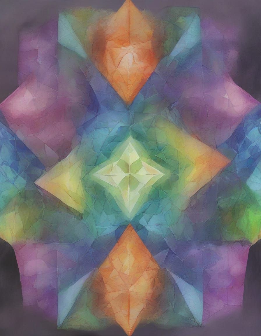 Vibrant Entity within Sierpiński Triangle Landscape