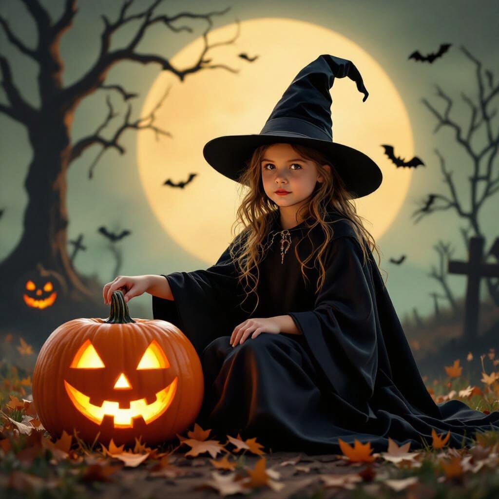 Spooky Halloween Night Scene