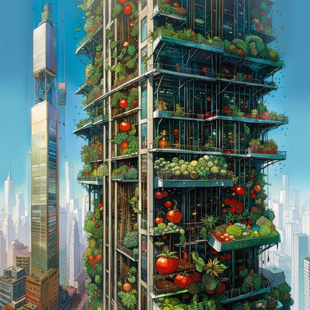 Vertical Farms on Metropolitan Highrises: Maximalist Fantasy