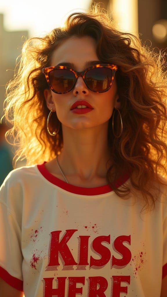 Golden Hour Portrait of a Woman with Sunglasses