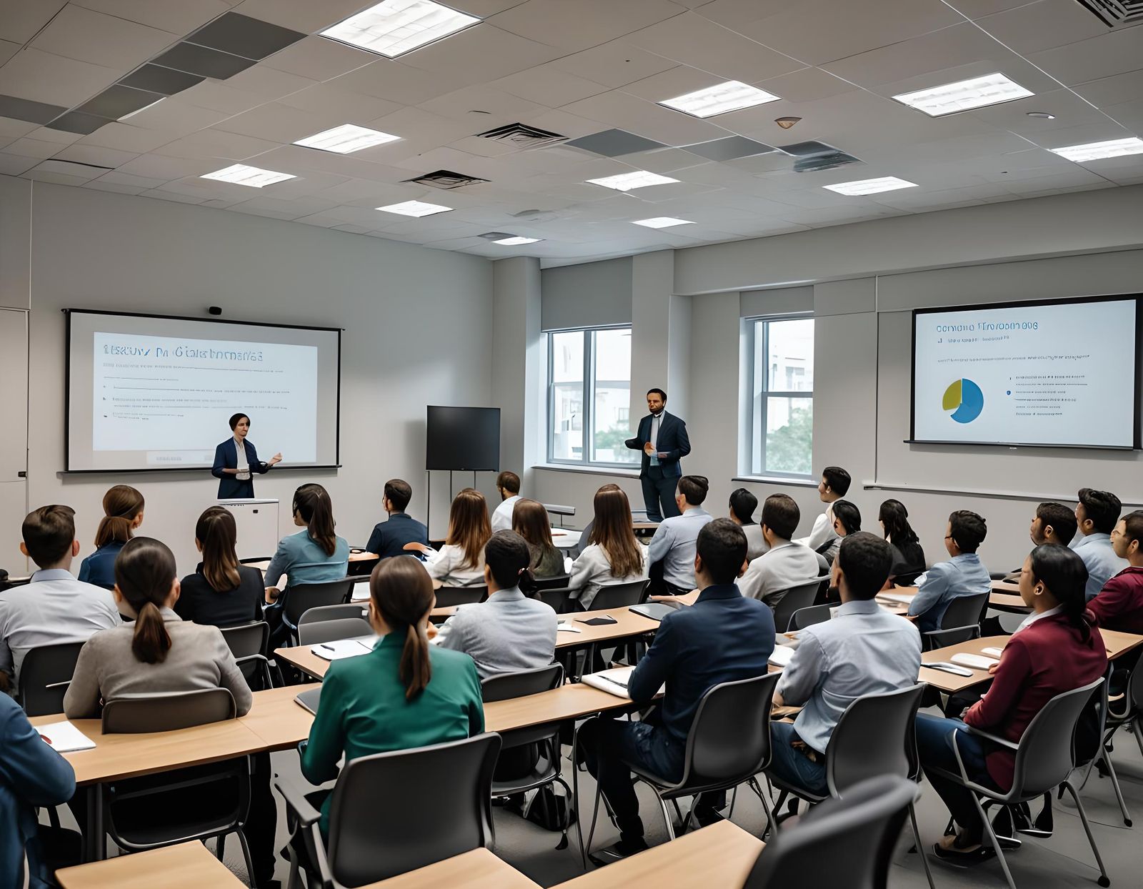 Corporate Training Session with PowerPoint Presentation