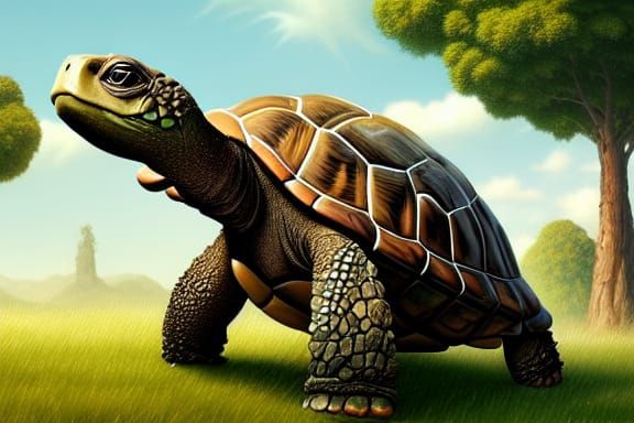 Giant Turtle Island: Animated 3D Concept Art