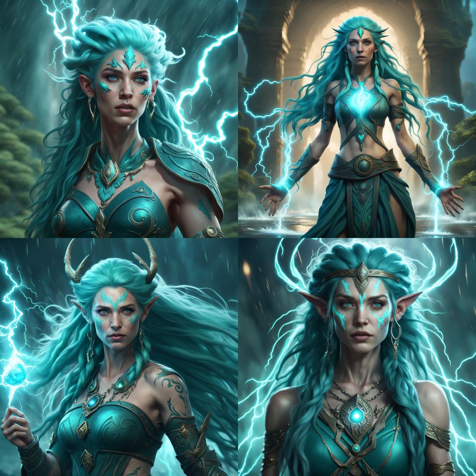 Water Genasi Druid Summons Lightning Bolts