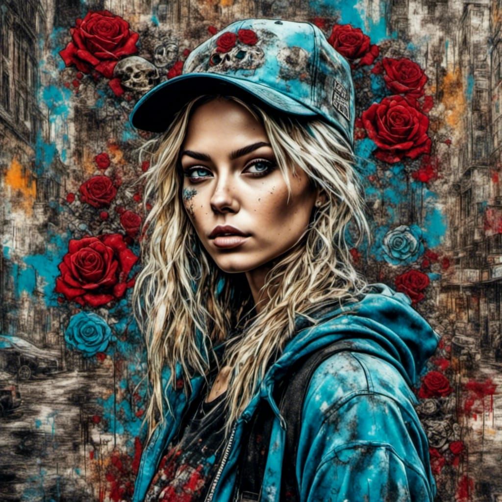 Ed Hardy Inspired Graffiti Art in Brooklyn