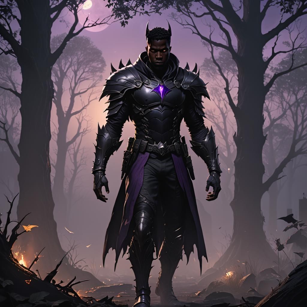 Nightshade in Dark Fantasy Landscape, Matte Painting