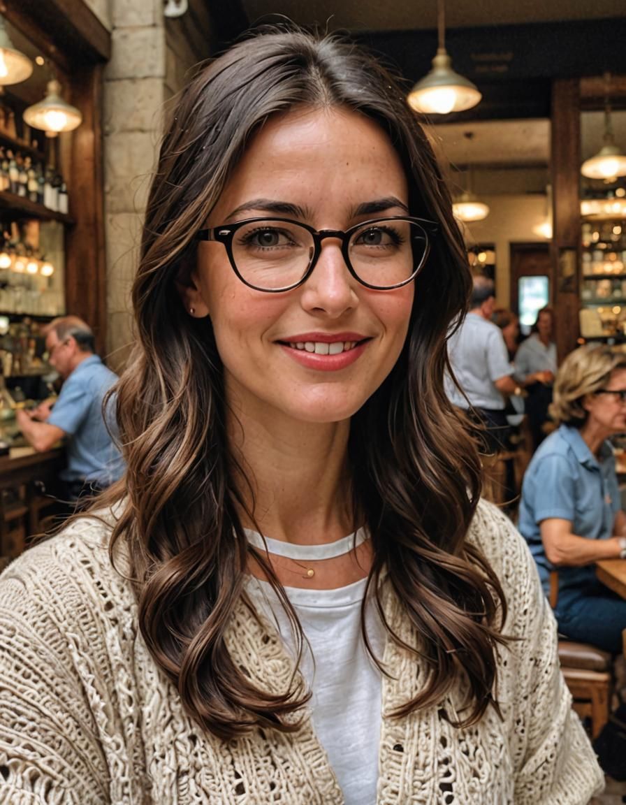 Brunette Woman Asks: Do You Like My Glasses?