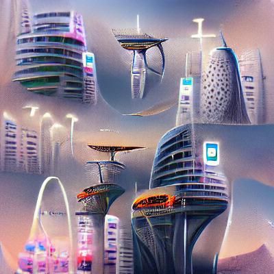 Vibrant Futuristic Metropolis of Tomorrow