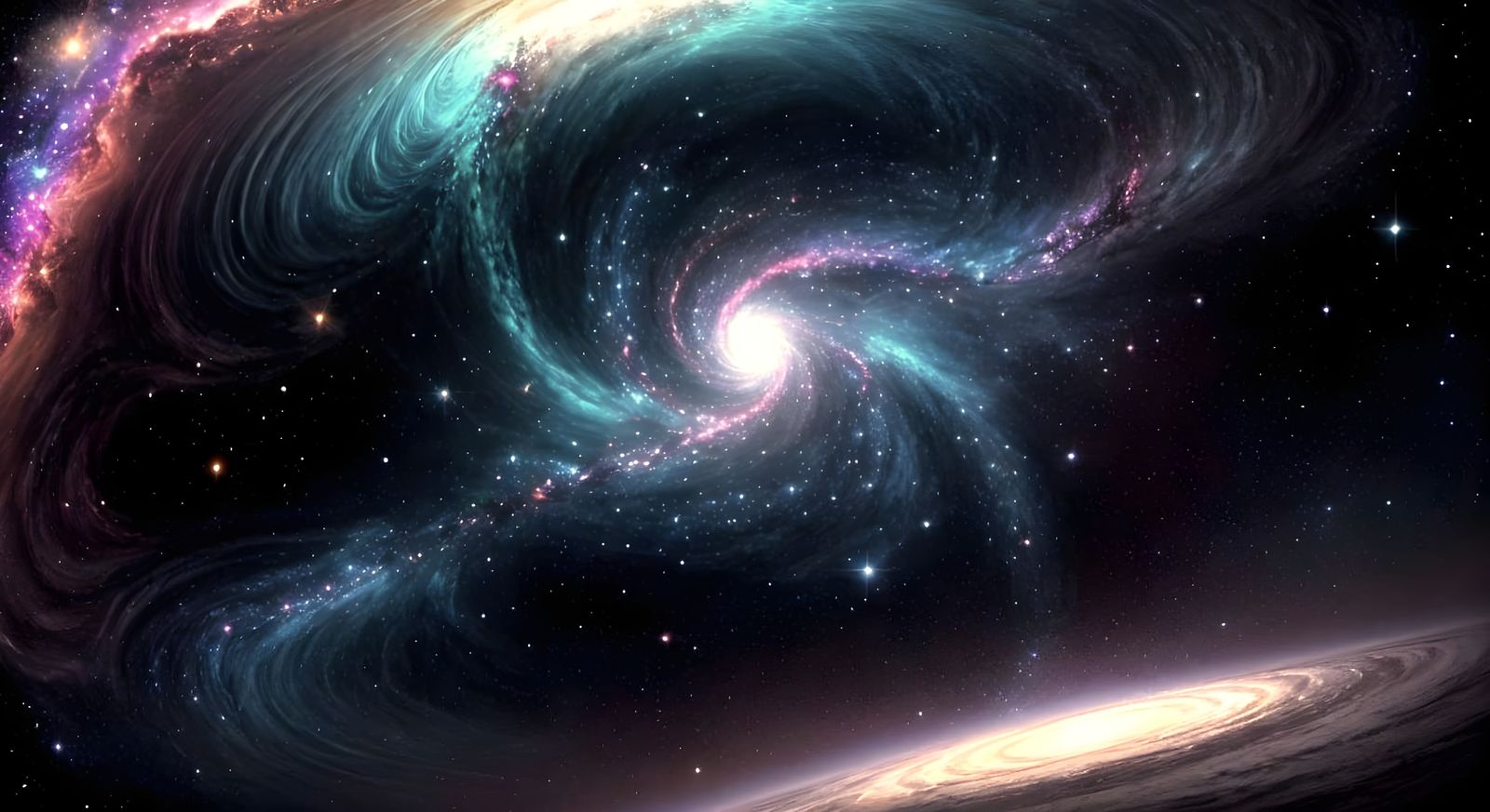 Galactic Cosmic Vortex in Vibrant Colors