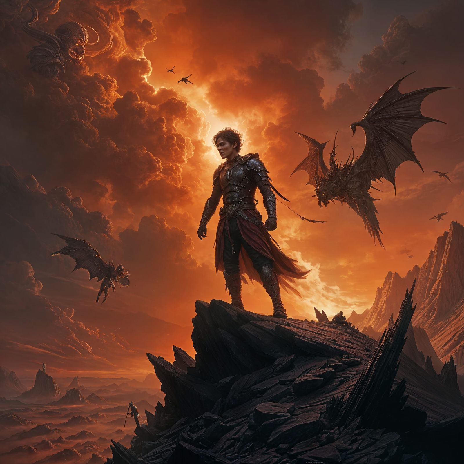 Gothic Warrior Awakens to Dark Power in a Cataclysmic Moment