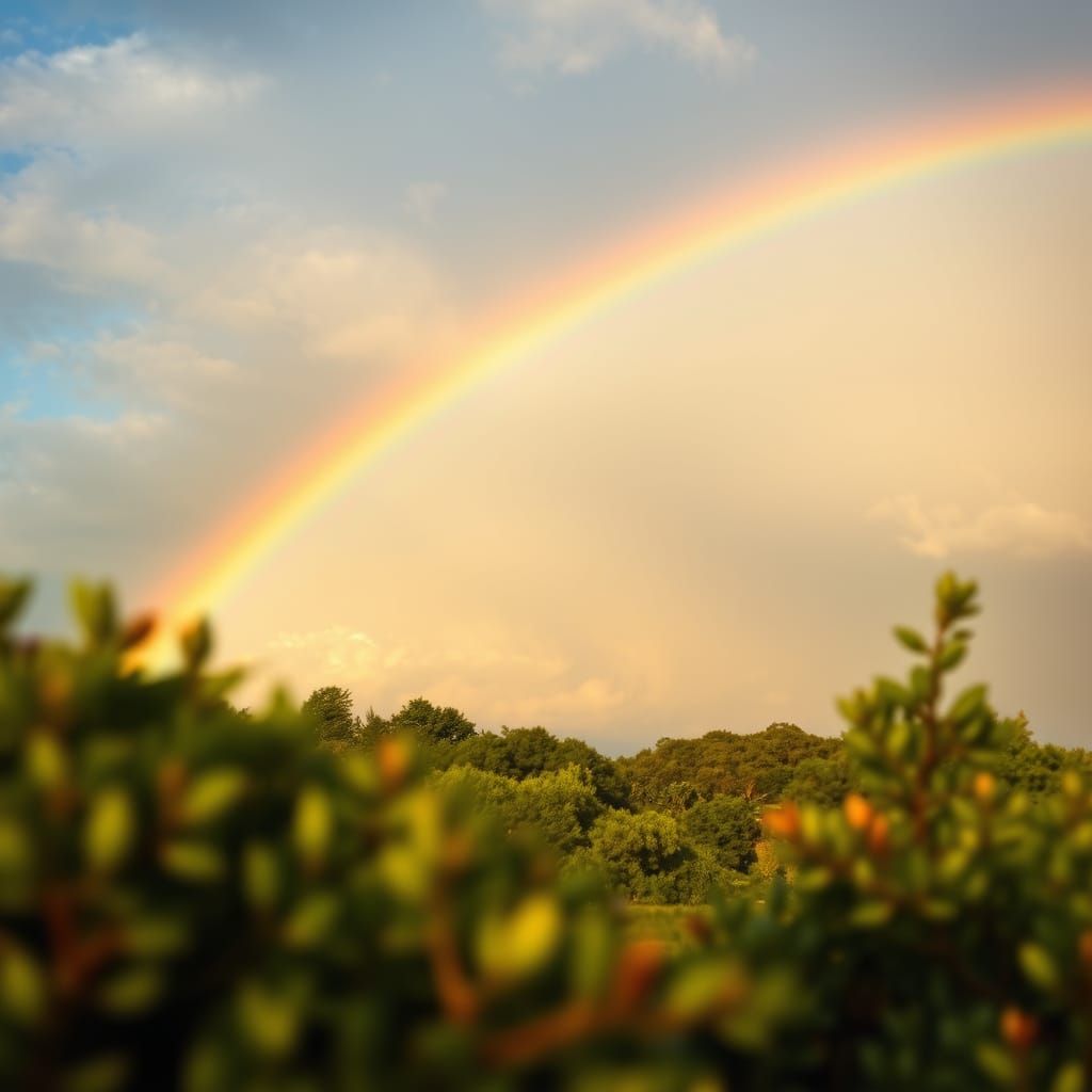 Vibrant Rainbow Soars Across the Sky