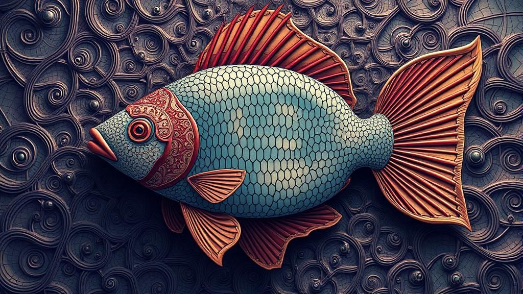 Surreal Fantasy Portrait with Abstract Fractal Elements