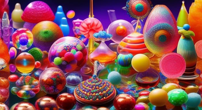 Candy Shop Network in Warped Perspective