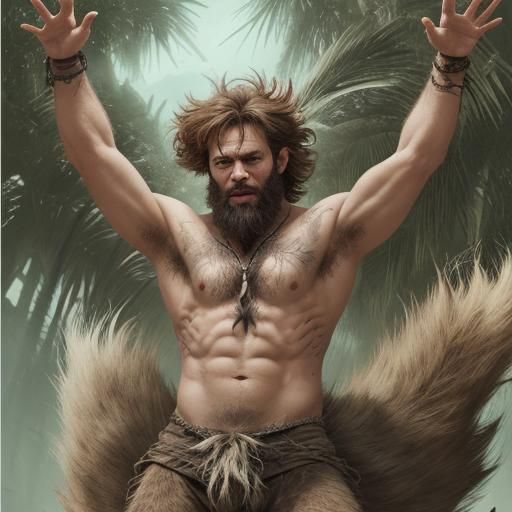 AI Generated Abstract Wild Man