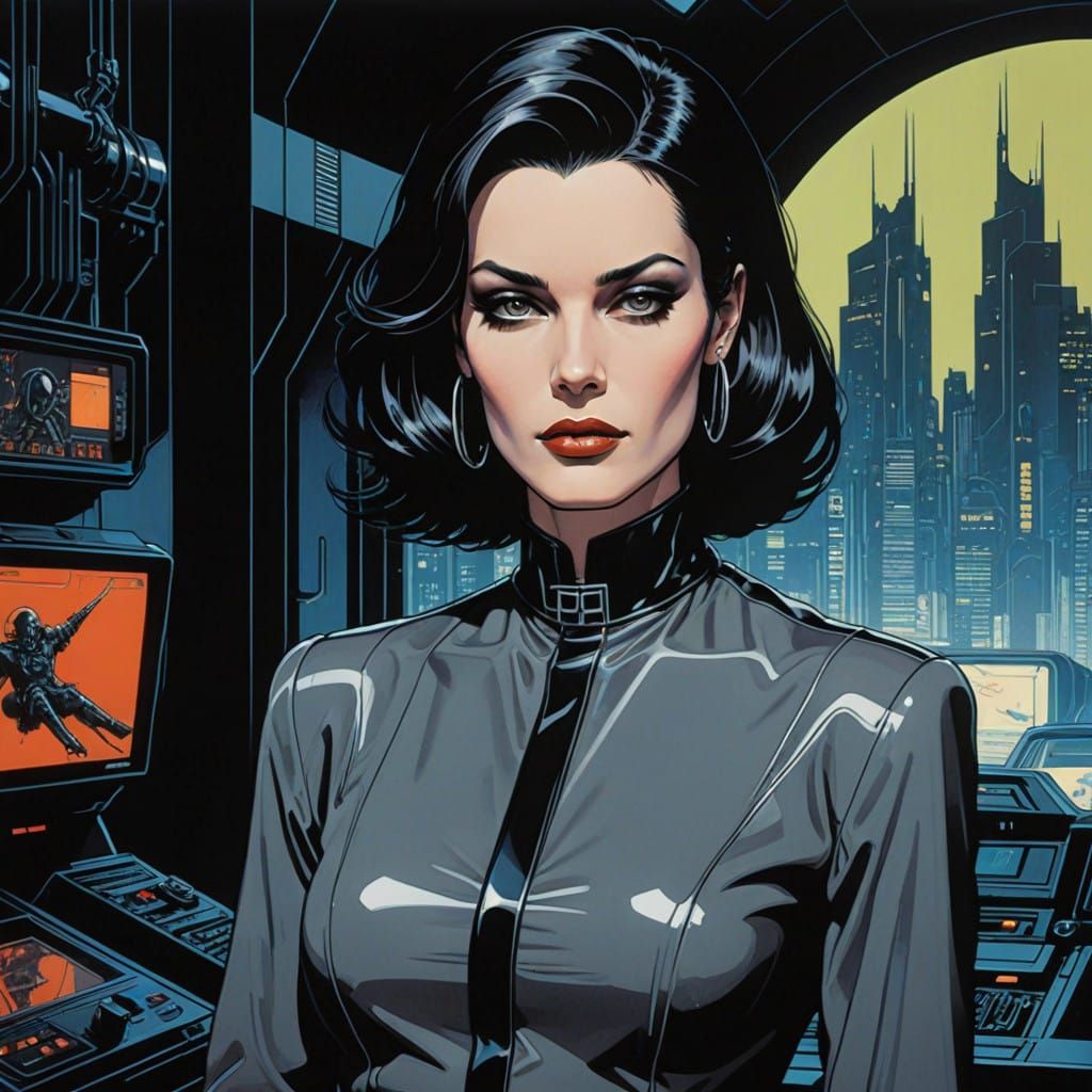 Vintage Cross Dresser in Cyberpunk Fantasy