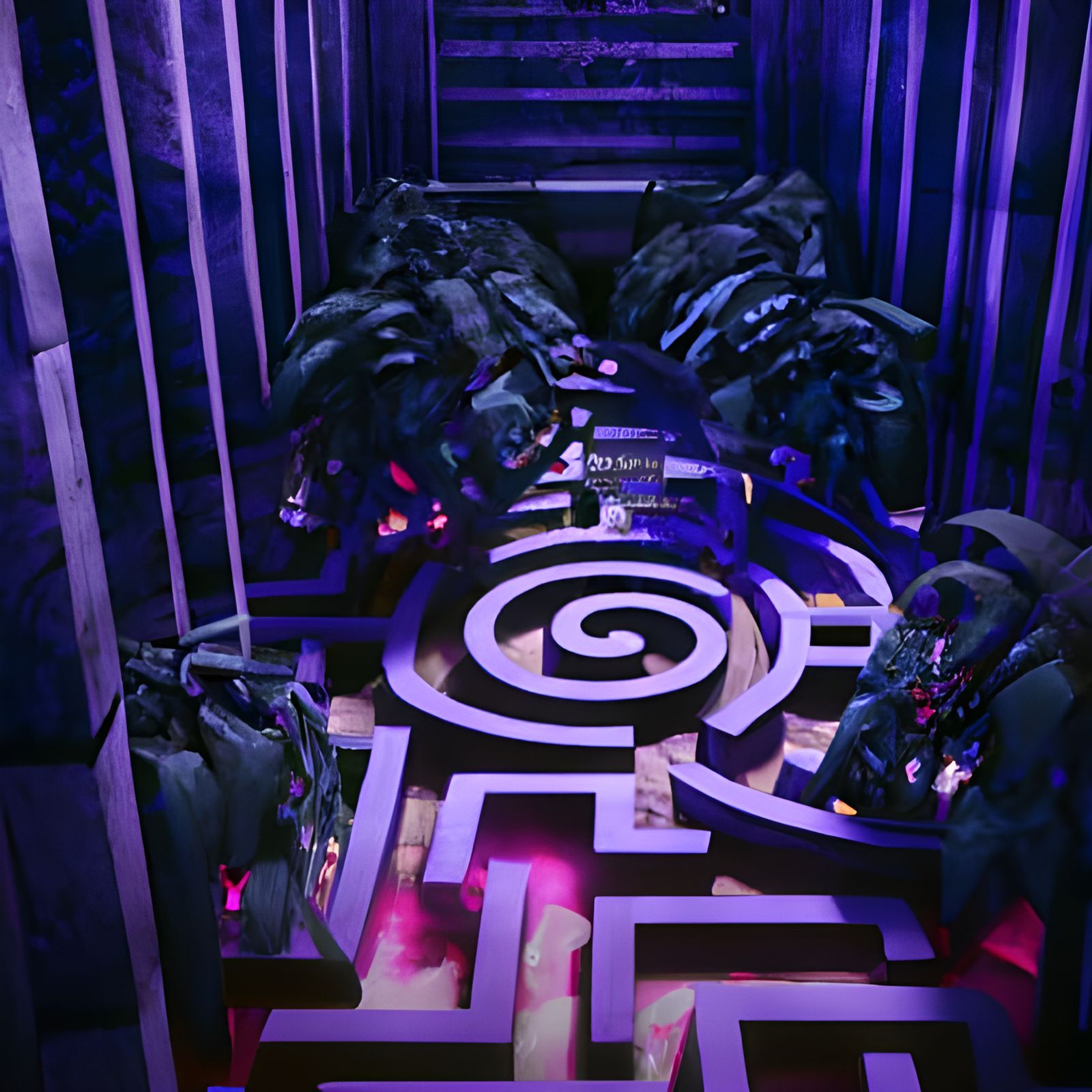 Intricate Labyrinth of Vines and Stairs in HD