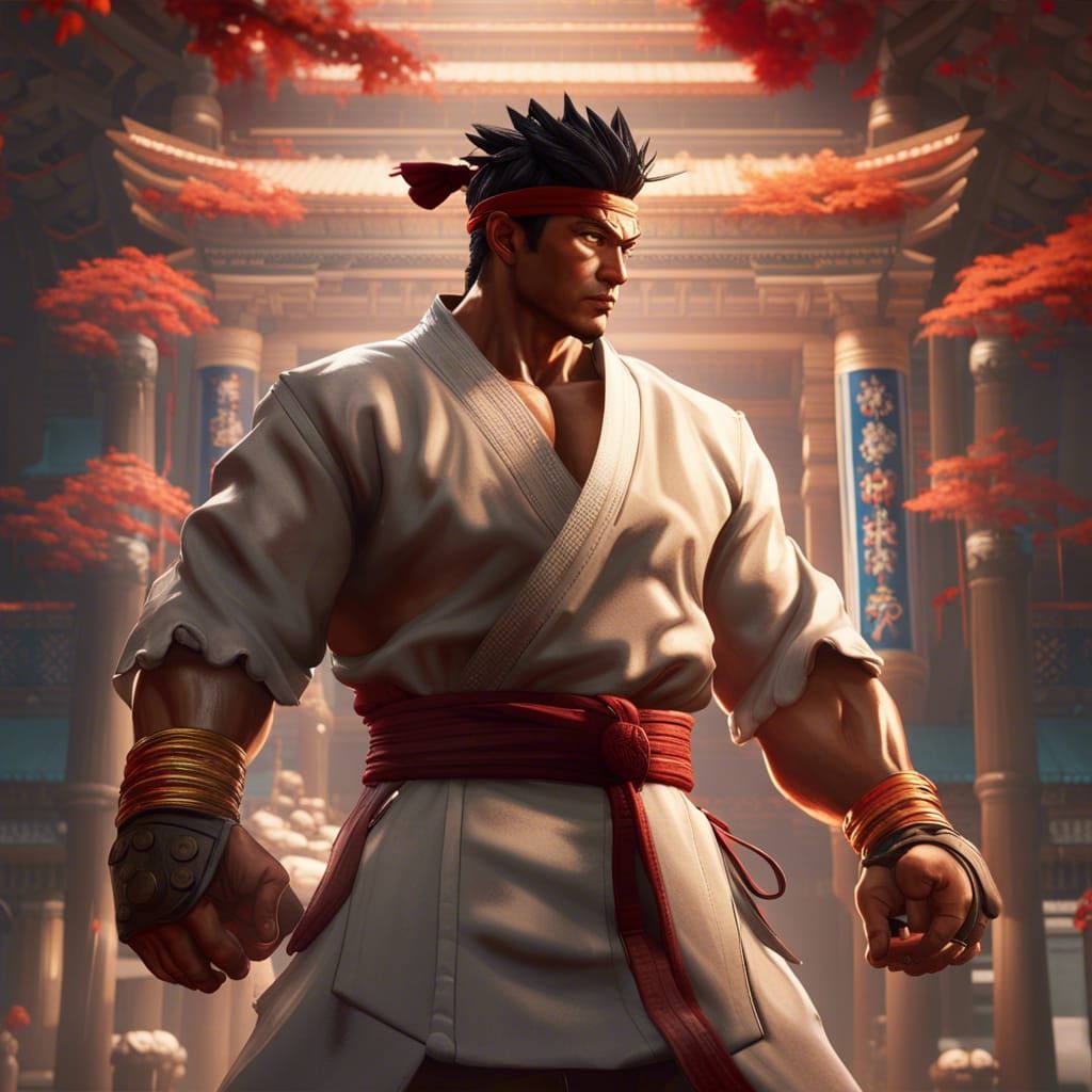 Hyperrealistic Ryu Concept Art in 8k Resolution
