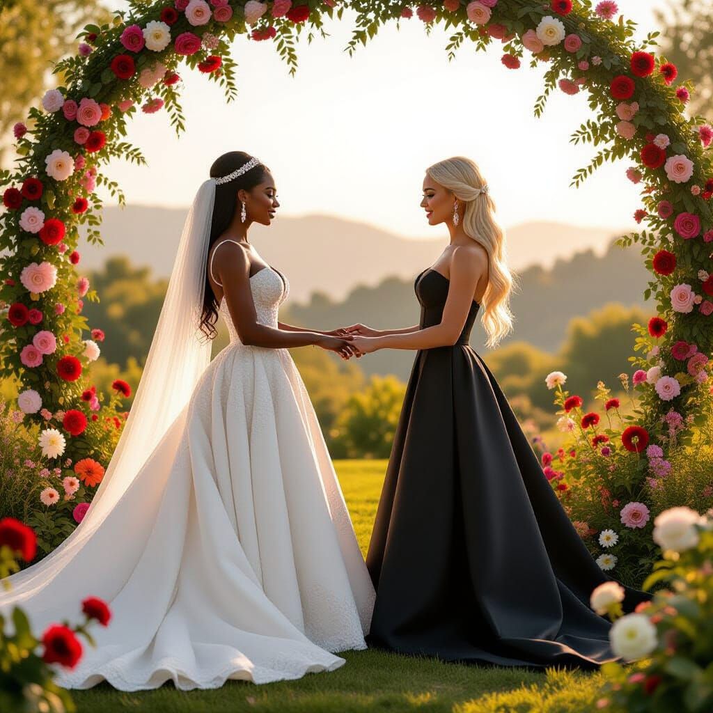 Elegant Wedding Vows in a Dreamy Outdoor Ceremony