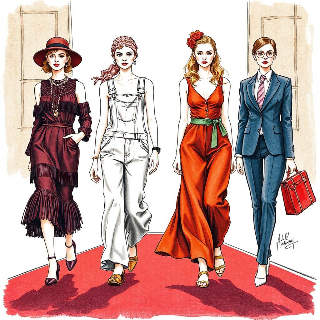 Eras: A Fashionable Journey Through Time in Vibrant Croquis ...
