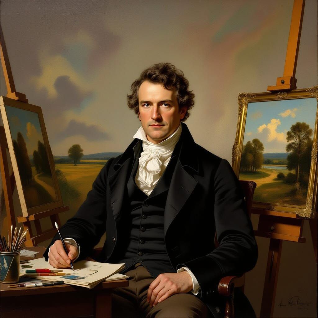 John Constable Portrait in Studio, Art Inspired Styles